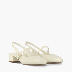 Louis Vuitton Romy Slingback Pumps Ecru